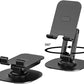 Foldable & Adjustable Phone Stand – Universal Desktop Holder for iPhone, Samsung & Tablets (2-Pack, Black)