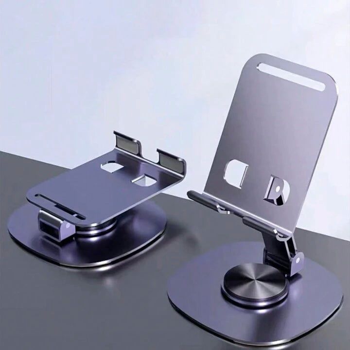 Premium Adjustable Alloy Phone Stand – Foldable Desktop Mobile Holder for Desk, Office & Home