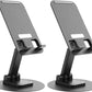 Foldable & Adjustable Phone Stand – Universal Desktop Holder for iPhone, Samsung & Tablets (2-Pack, Black)