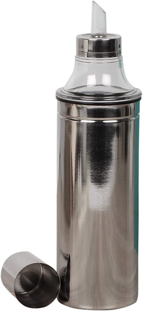 Aquasleri Stainless Steel Oil Dispenser with Handle – Set of 2 (1 Litre Each) | Leak-Proof Oil Pourer & Container for Kitchen