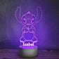Stitch 3D Acrylic LED Night Light – Color Changing Lamp with Remote