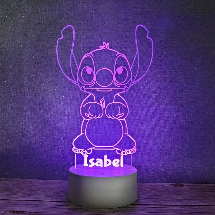 Stitch 3D Acrylic LED Night Light – Color Changing Lamp with Remote