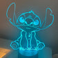 Stitch 3D Acrylic LED Night Light – Color Changing Lamp with Remote