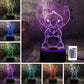 Stitch 3D Acrylic LED Night Light – Color Changing Lamp with Remote