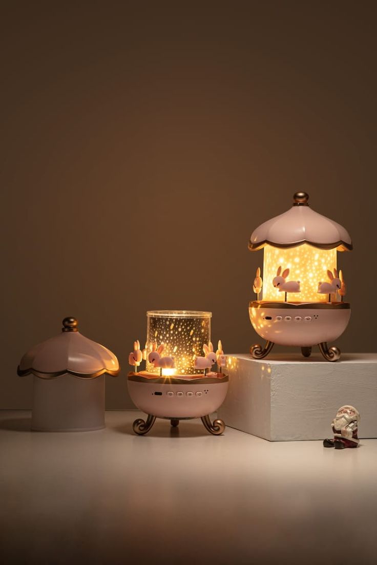 Magical 3D Projection Night Light | Rotating Cartoon Lamp with Ocean & Mermaid Theme