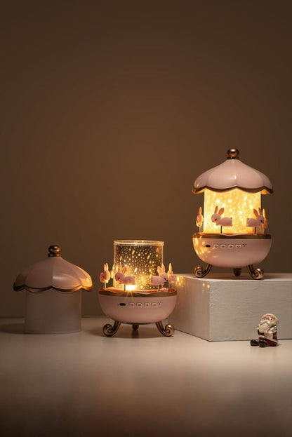 Magical 3D Projection Night Light | Rotating Cartoon Lamp with Ocean & Mermaid Theme